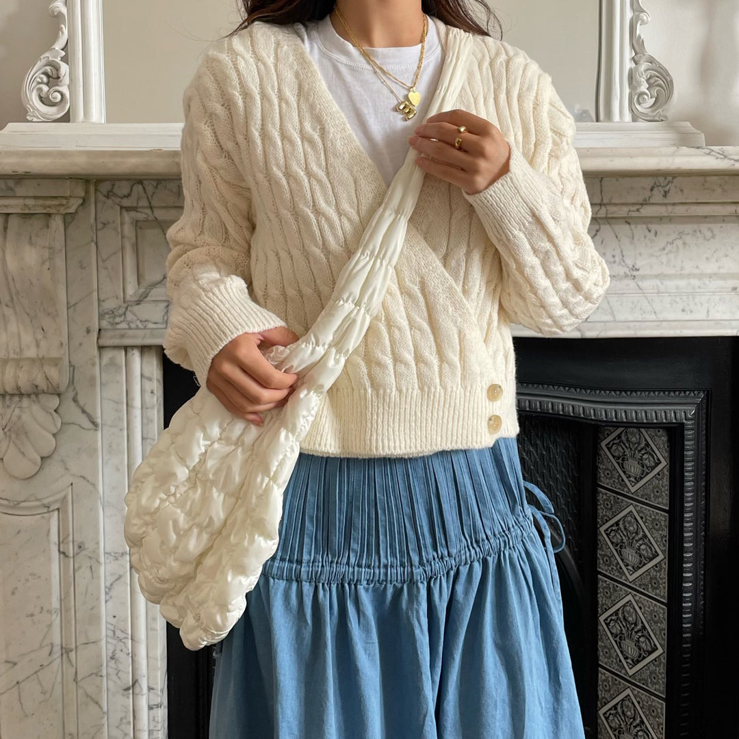 Wrap on sale knit cardigan