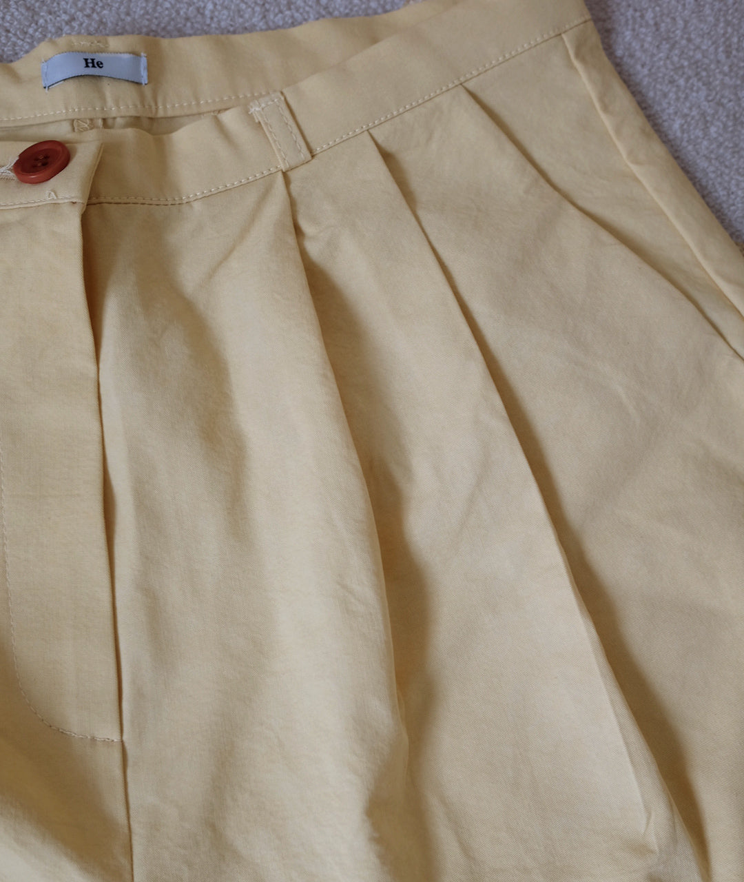 Yellow Cotton Pants